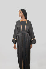 Load image into Gallery viewer, Satin Bloom Abaya
